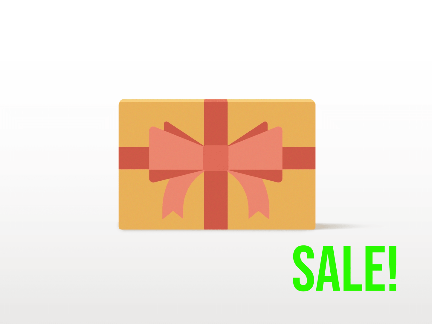 Gift card that shows text: Generated data gift card