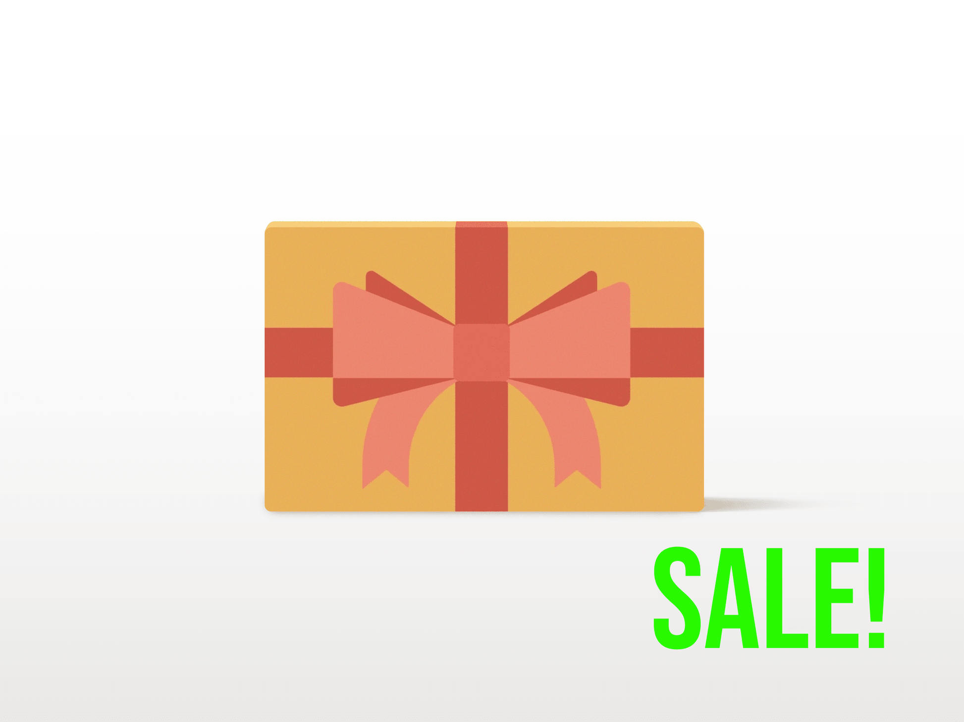 Gift card that shows text: Generated data gift card